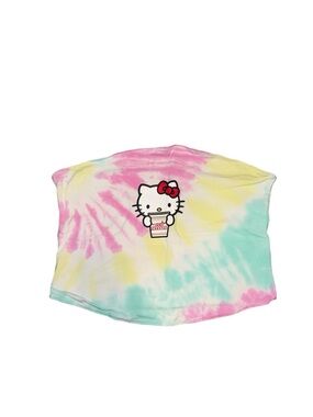Women’s Rainbow Tie-Dye Hello Kitty Cup Noodles Crop Top 2XL